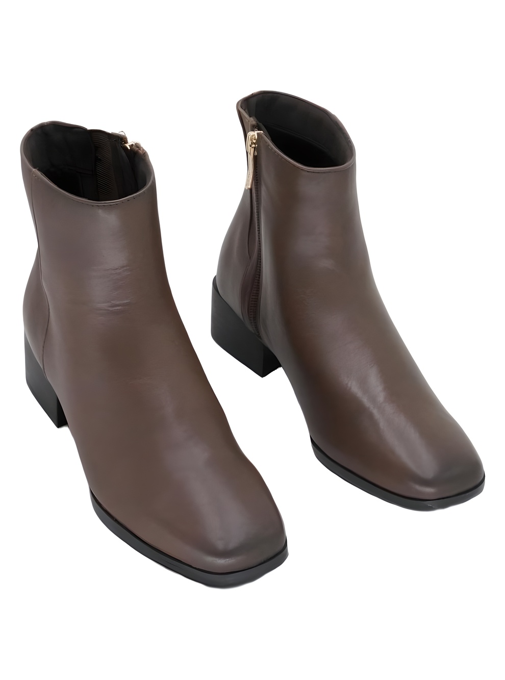 Easy Spirit Sidney Dark Taupe Leather Ankle Boots Size 6.5M